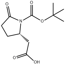 (S)-(1-Boc-5-옥소-피롤리딘-2-일)아세트산 구조식 이미지
