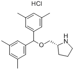 (R)-2-[Bis(3,5-dimethylphenyl)methoxymethyl)pyrrolidine  hydrochloride Structure