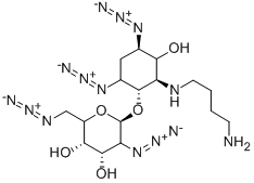 5-[(4-AMINOBUTYL)AMINO]-1,3-DIAZIDO-1,2,3,5-TETRADEOXY-4-O-(2,6-DIAZIDO-2,6-DIDEOXY-D-GLUCOPYRANOSYL)-D-MYO-INOSITOL 구조식 이미지