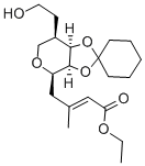 (E)-5,9-ANHYDRO-6,7-O-CYCLOHEXYLIDENE-2,3,4,8-TETRADEOXY-8-C-(ETHOXYCARBONYL)METHYL-3-METHYL-D-ALLO-NON-2-ENITOL Structure