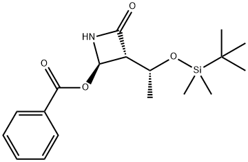(3R,4R)-4-Benzoyloxy-3-(1-tert-butyldimethlsilyloxy]ethyl)azetidin-2-one 구조식 이미지