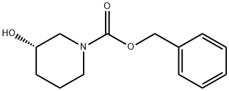 S-1-CBZ-3-하이드록시-피페리딘 구조식 이미지