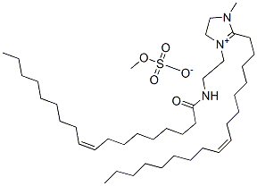 (Z,Z)-2-(8-heptadecenyl)-4,5-dihydro-1-methyl-3-[2-[(1-oxo-9-octadecenyl)amino]ethyl]-1H-imidazolium methyl sulphate  Structure