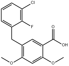 5-(3-chloro-2-fluorobenzyl)-2,4-diMethoxybenzoic acid 구조식 이미지