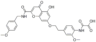 N-(4-{2-[5-Hydroxy-2-(4-Methoxy-benzylcarbaMoyl)-4-oxo-4H-chroMen-7-yloxy]-ethyl}-2-Methoxy-phenyl)-oxalaMic acid Structure