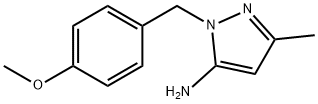 1-(4-methoxybenzyl)-3-methyl-1H-pyrazol-5-amine 구조식 이미지
