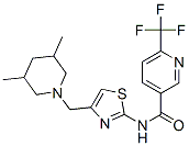 3-PYRIDINECARBOXAMIDE, N-[4-[(3,5-DIMETHYL-1-PIPERIDINYL)METHYL]-2-THIAZOLYL]-6-(TRIFLUOROMETHYL)- 구조식 이미지