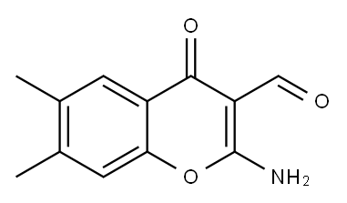 2-AMINO-3-FORMYL-6,7-DIMETHYLCHROMONE Structure