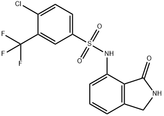 BenzenesulfonaMide,4-chloro-N-(2,3-dihydro-3-oxo-1H-isoindol-4-yl)-3-(trifluoroMethyl)- 구조식 이미지