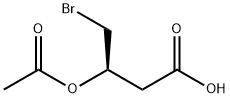Butanoic acid, 3-(acetyloxy)-4-bromo-, (3R)- Structure