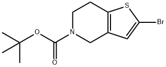 TERT-BUTYL 2-BROMO-6,7-DIHYDROTHIENO[3,2-C]PYRIDINE-5(4H)CARBOXYLATE 구조식 이미지