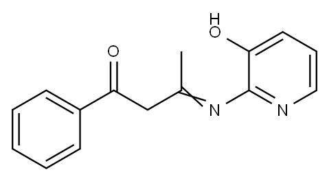 3-(3-hydroxypyridin-2-ylimino)-1-phenylbutan-1-one 구조식 이미지