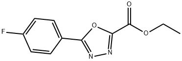 에틸5-(4-플루오로페닐)-1,3,4-옥사디아졸-2-카르복실레이트 구조식 이미지
