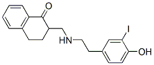 2-(베타-(3-요오도-4-히드록시페닐)에틸아미노메틸)테트랄론 구조식 이미지