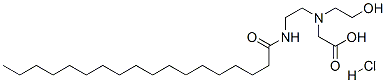 N-(2-hydroxyethyl)-N-[2-[(1-oxooctadecyl)amino]ethyl]glycine monohydrochloride Structure