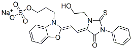 1-(2-hydroxyethyl)-3-phenyl-2-thioxo-5-[[3-[3-(sulphooxy)propyl]-3H-benzoxazol-2-ylidene]ethylidene]imidazolidin-4-one, monosodium salt 구조식 이미지