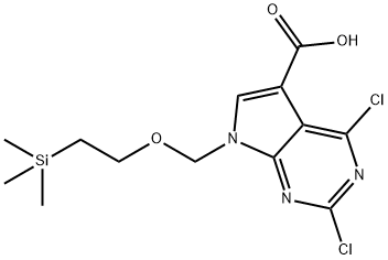 2,4-Dichloro-7-SEM-7H-pyrrolo-[2,3-d]pyrimidine-5-carboxylic acid Structure