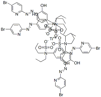 titanium 2-((5-bromopyridyl)azo)-5-(N-propyl-N-sulfopropylamino)phenol Structure