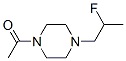 Ethanone,  1-[4-(2-fluoropropyl)-1-piperazinyl]- Structure