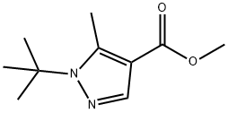 Methyl 1-(tert-butyl)-5-methyl-1H-pyrazole-4-carboxylate Structure