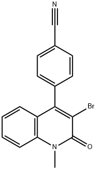 3-BROMO-4-(4-CYANOPHENYL)-1-METHYL-2-OXO-1,2-DIHYDROQUINOLINE Structure