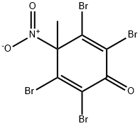 2,3,5,6-TETRABROMO-4-METHYL-4-NITRO-2,5-CYCLOHEXADIEN-1-ONE 구조식 이미지