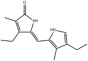 2H-Pyrrol-2-one,  4-ethyl-5-[(4-ethyl-3-methyl-1H-pyrrol-2-yl)methylene]-1,5-dihydro-3-methyl-,  (5Z)- Structure