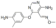 5-Pyrimidinecarboxaldehyde,  4-amino-6-(4-amino-3-methylphenoxy)-,  O-methyloxime Structure