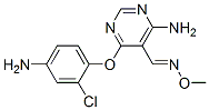 5-Pyrimidinecarboxaldehyde,  4-amino-6-(4-amino-2-chlorophenoxy)-,  O-methyloxime 구조식 이미지