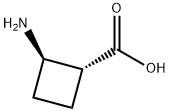 (1R,2R)-2-Aminocyclobutane-1-carboxylic acid 구조식 이미지