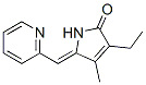 2H-Pyrrol-2-one,  3-ethyl-1,5-dihydro-4-methyl-5-(2-pyridinylmethylene)-,  (5Z)- Structure