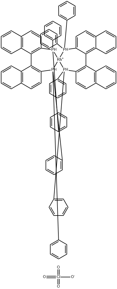 BIS((R)-2,2'-BIS(DIPHENYLPHOSPHINO)-1,1' -BINAPHTHYL)RHODIUM(I) PERCHLORATE, 96 Structure