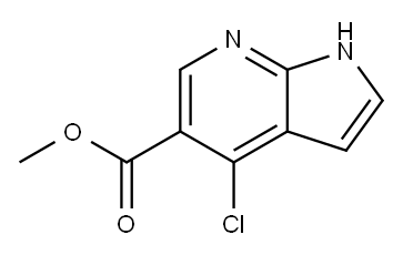 Methyl 4-chloro-1H-pyrrolo[2,3-b]pyridine-5-carboxylate 구조식 이미지