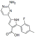 1H-Pyrrole-3-carboxylic  acid,  5-(2-amino-4-pyrimidinyl)-2-(2-fluoro-4-methylphenyl)- 구조식 이미지