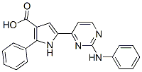 1H-Pyrrole-3-carboxylic  acid,  2-phenyl-5-[2-(phenylamino)-4-pyrimidinyl]- 구조식 이미지