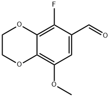 1,4-Benzodioxin-6-carboxaldehyde,  5-fluoro-2,3-dihydro-8-methoxy- Structure