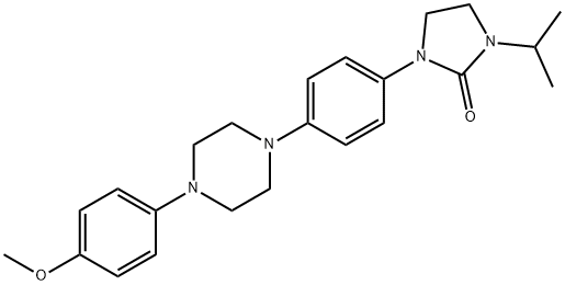 1-[4-[4-(4-Methoxyphenyl)-1-piperazinyl]phenyl]-3-(1-methylethyl)-2-imidazolidinone 구조식 이미지