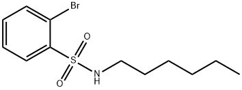 N-Hexyl 2-bromobenzenesulfonamide 구조식 이미지