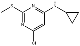 6-클로로-N-사이클로프로필-2-(메틸티오)피리미딘-4-아민 구조식 이미지