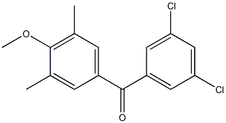 3,5-Dichloro-3',5'-dimethyl-4'-methoxybenzophenone 구조식 이미지