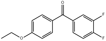 3,4-Difluoro-4'-ethoxybenzophenone Structure