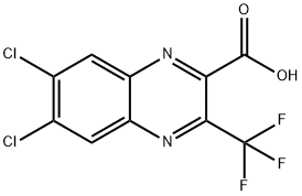 6,7-Dichloro-3-(trifluoromethyl)quinoxaline-2-carboxylic acid Structure