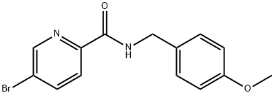 5-브로모-N-(4-메톡시벤질)피콜린아미드 구조식 이미지