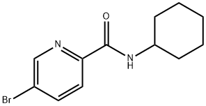 N-cyclohexyl 5-bromopyridine-2-carboxamide 구조식 이미지