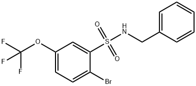 N-Benzyl-2-bromo-5-(trifluoromethoxy)benzenesulfonamide 구조식 이미지