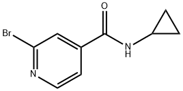 N-cyclopropyl 2-bromo-4-pyridinecarboxamide 구조식 이미지