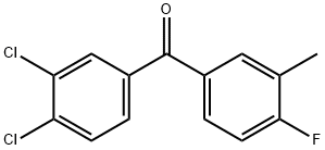 3,4-Dichloro-4'-fluoro-3'-methylbenzophenone 구조식 이미지