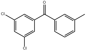 3,5-Dichloro-3'-methylbenzophenone 구조식 이미지