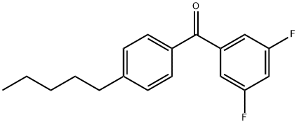 3,5-Difluoro-4'-n-pentylbenzophenone Structure