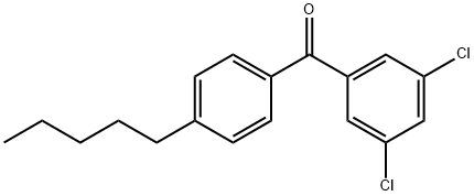 3,5-Dichloro-4'-n-pentylbenzophenone Structure